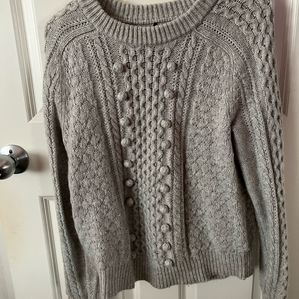 Grey knit sweater
